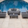 Maze Lounge Outdoor Fabric Ethos 2 Seat Sofa Set in Flanelle 