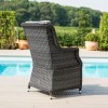 Maze Rattan Garden Furniture Victoria 6 Seat Rectangular Dining Set With Square Chairs  