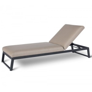 Maze Lounge Outdoor Fabric Allure Sunlounger in Taupe  
