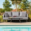 Maze Lounge Outdoor Fabric Ambition 3 Seat Sofa Set in Flanelle 