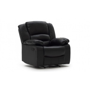Vida Living Furniture Barletto Black Leather Recliner Armchair