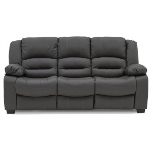 Vida Living Furniture Barletto Grey Leather 3 Seater Fixed Sofa