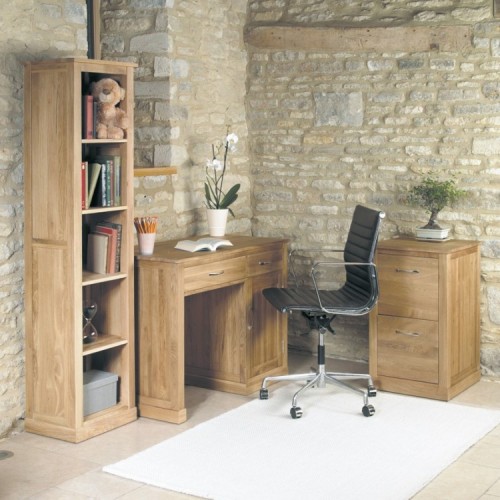 Mobel Solid Oak Furniture Small Office Desk Package