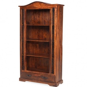 Kanpur Indian Sheesham Furniture Tall Bookcase - 1 Drawer