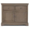 Vezelay Oak Furniture 2 Door 2 Drawer Small Sideboard