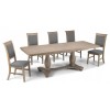 Vezelay Oak Furniture Pedestal 180-230cm Extending Dining Table