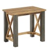 Urban Elegance Reclaimed Wood Furniture Open Front Side Lamp Table