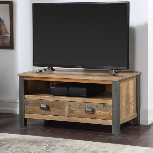 Urban Elegance Reclaimed Wood Furniture Widescreen TV Cabinet