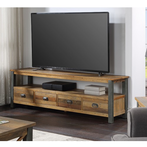 Urban Elegance Reclaimed Wood Furniture Extra Large Widescreen TV unit