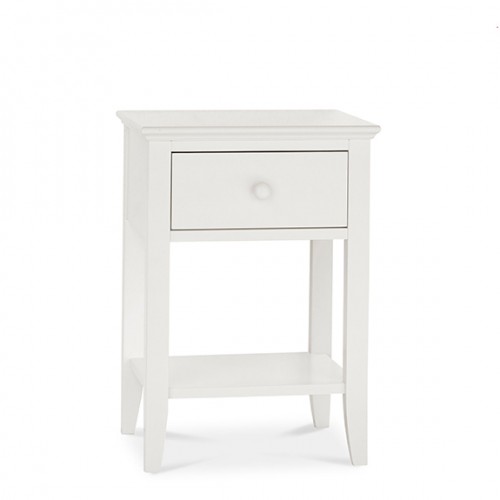 Bentley Designs Ashby White Painted Furniture 1 Drawer Nightstand