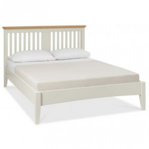 Hampstead Soft Grey & Pale Oak Furniture Double Bed 4ft 6 