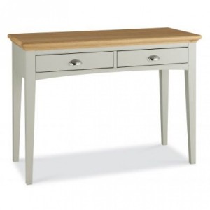 Hampstead Soft Grey & Pale Oak Furniture 2 Drawer Dressing Table