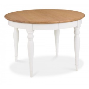 Hampstead Two Tone Painted Furniture Round Extending Dining Table 