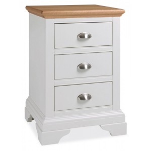 Hampstead Two Tone Painted Furniture 3 Drawer Bedside Cabinet
