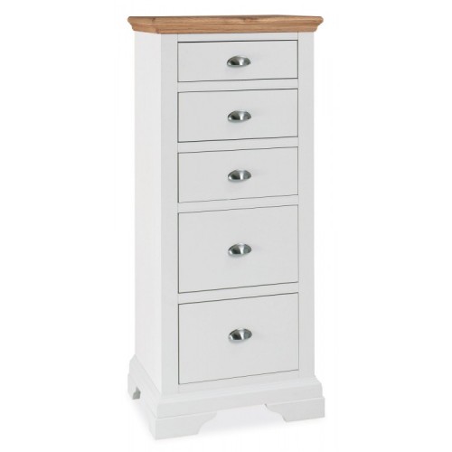 Hampstead Two Tone Painted Furniture 5 Drawer Tall Chest