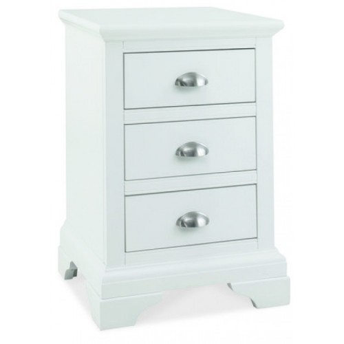 Hampstead White Painted Furniture 3 Drawer Bedside Cabinet