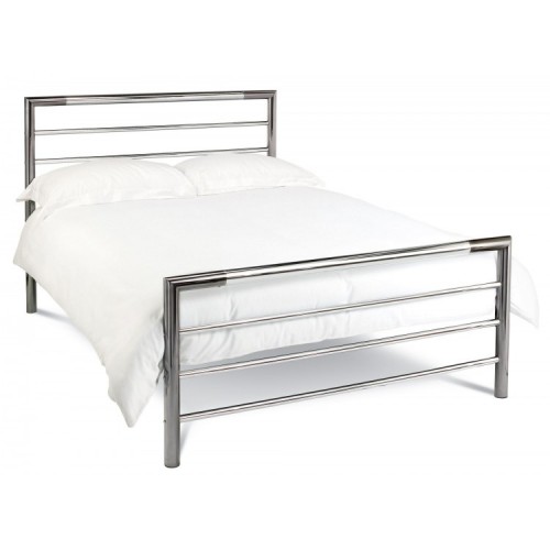Bentley Designs Urban Nickel and Chrome Bedstead Small Double 4ft - PRE ORDER