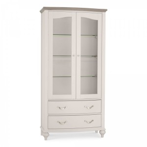 Montreux Grey & Washed Oak Furniture Display Cabinet - PRE ORDER