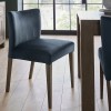 Bentley Designs Turin Dark Oak Low Back Velvet Chair Pair 