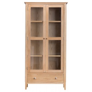 Bergen Oak Furniture Display Cabinet 