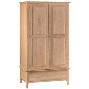 Bergen Oak Furniture Large 2 Door Wardrobe