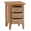 Bergen Oak Furniture Small Bedside Cabinet 