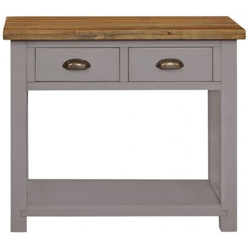 Fairford Grey Painted Furniture 2 Drawer Console Table