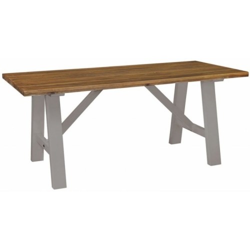 Fairford Grey Painted Furniture Fixed Top 180cm Dining Table