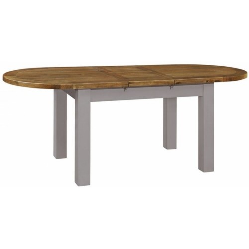 Fairford Grey Painted Furniture Oval Extending Dining Table 180-220cm