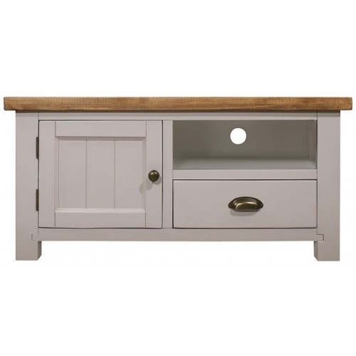 Fairford Grey Painted Furniture Small 1 Drawer 1 Door TV Unit