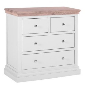 Rosa Light Grey Painted Furniture 4 Drawer Chest