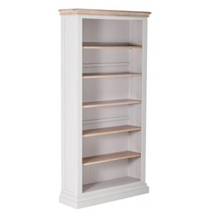 Rosa Light Grey Painted Furniture Tall, Bookcase With Adjustable Shelves Uk