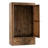 Urban Loft Reclaimed Pine Rustic Furniture 2 Door 2 Drawer Wardrobe