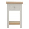 Vancouver Compact Light Grey Painted Furniture 1 Drawer Telephone Table with Shelf