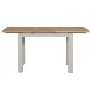 Vancouver Compact Light Grey Painted Furniture Medium 120-160cm Extending Dining Table