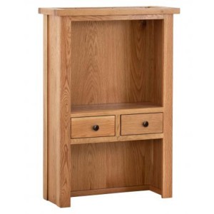 Vancouver Compact Oak Furniture 2 Drawer Hutch