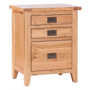 Vancouver Petite Solid Oak 3 Drawer Filing Cabinet for NB034 Desk
