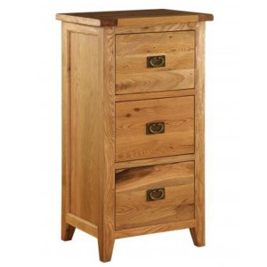 Vancouver Premium Solid Oak Home Office 3 Drawer Filing cabinet