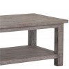 Vancouver Sawn Solid Oak Weathered Grey Rectangular Coffee Table