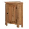 Vancouver Sawn Solid Oak Furniture 1 Door Corner Lamp Table