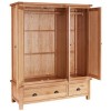 Vancouver Select Oak Furniture Triple 3 Door 2 Drawer Wardrobe