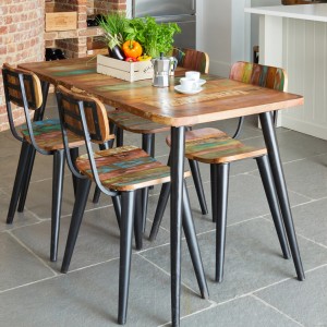 Coastal Chic Reclaimed Wood Small Rectangular Dining Table