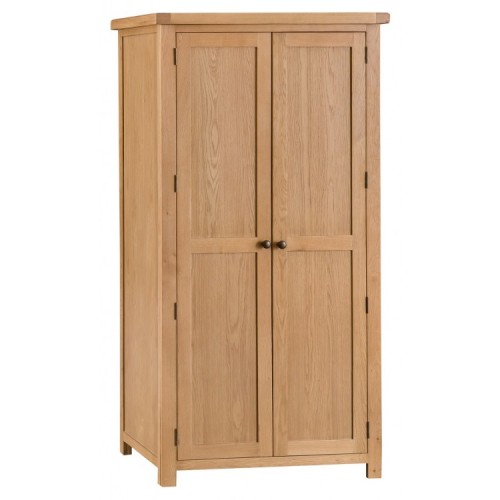 Colchester Rustic Oak Furniture 2 Door Wardrobe