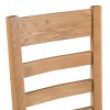Colchester Rustic Oak Furniture Ladder Back Chair Wooden Seat Pair