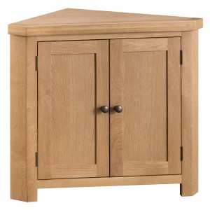 Colchester Rustic Oak Furniture Corner Cabinet 