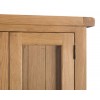 Colchester Rustic Oak Furniture Display Cabinet with Glass Doors 