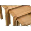 Colchester Rustic Oak Furniture Nest Of 3 Tables 