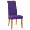 Devonshire New Oak Furniture Purple Fabric Chair (Pair)
