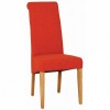 Devonshire New Oak Furniture Dark Orange Fabric Chair (Pair)
