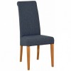 Devonshire New Oak Furniture Blue Fabric Chair (Pair)